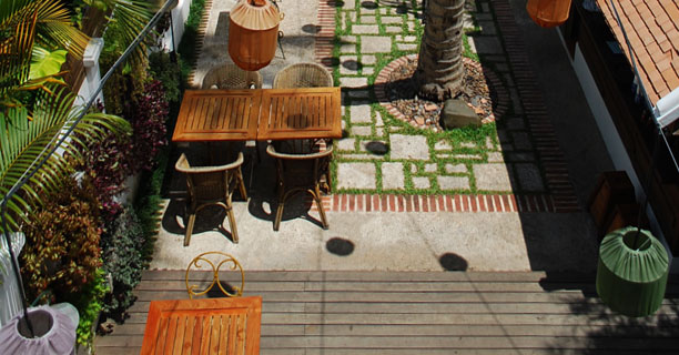 Le jardin arrière du coconut garden - luang prabang - Laos